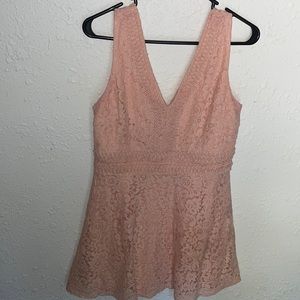 Francescas Malinda Lace Sleeveless Mini Dress Pink